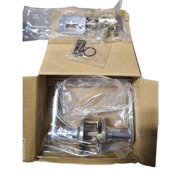 Delaney Privacy Lever Handle Set Bed/ Bathroom Doors Polished Chrome D22526 NEW - Picture 7 of 8